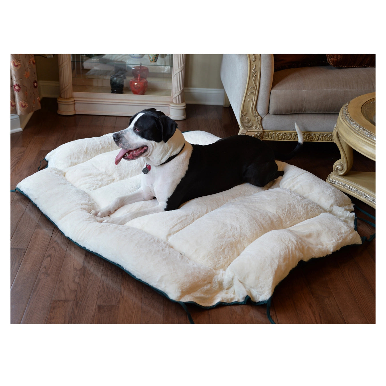 Green Pet Bed & Mat- Luxury Soft Dog Cushion-Large & XL- Model D04