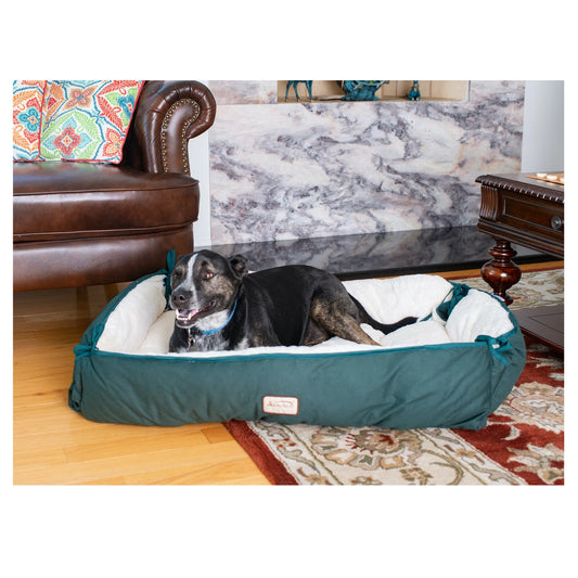 Green Pet Bed & Mat- Luxury Soft Dog Cushion-Large & XL- Model D04