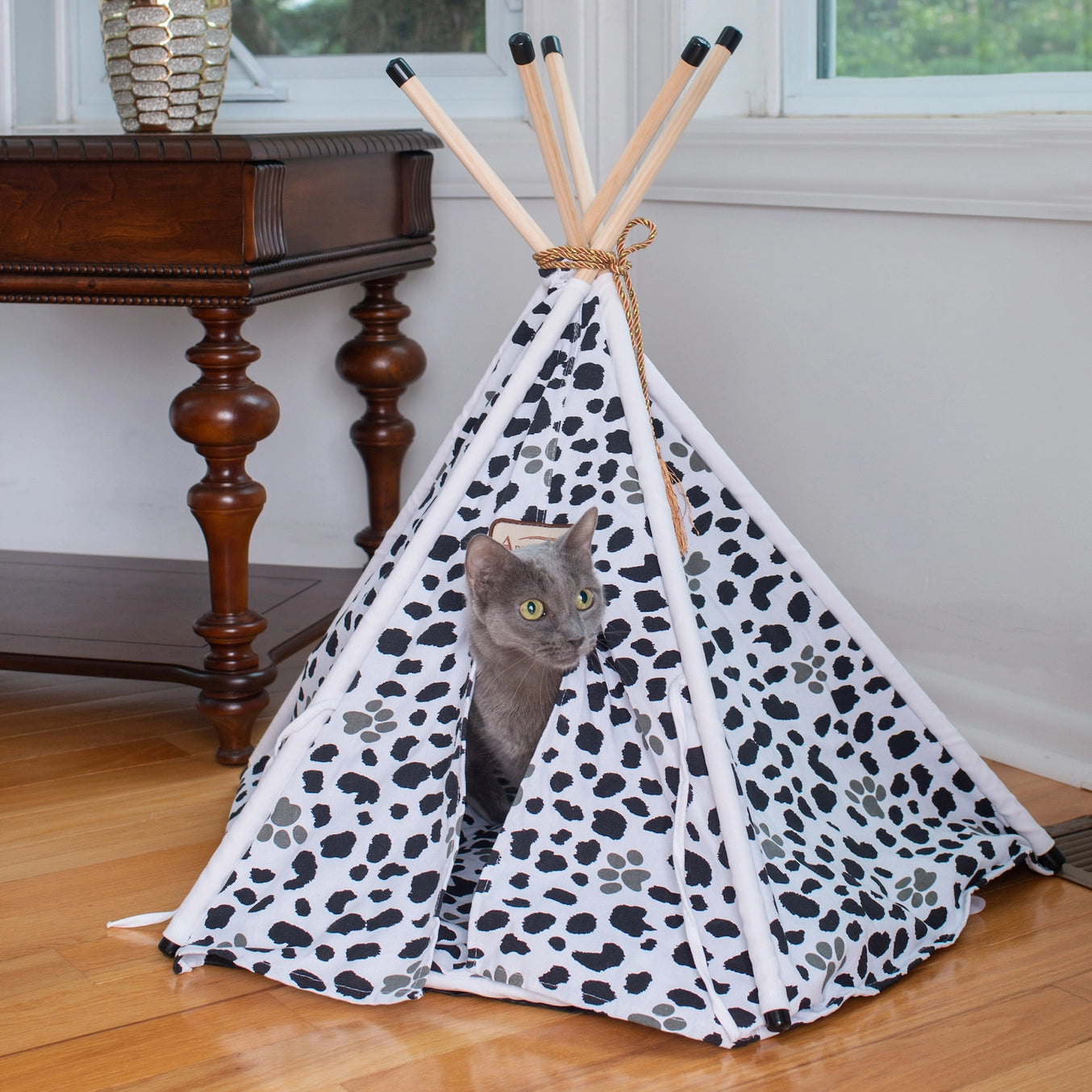Pet Tent/Teepee Style Cat Bed With Durable Fabric- Model C46