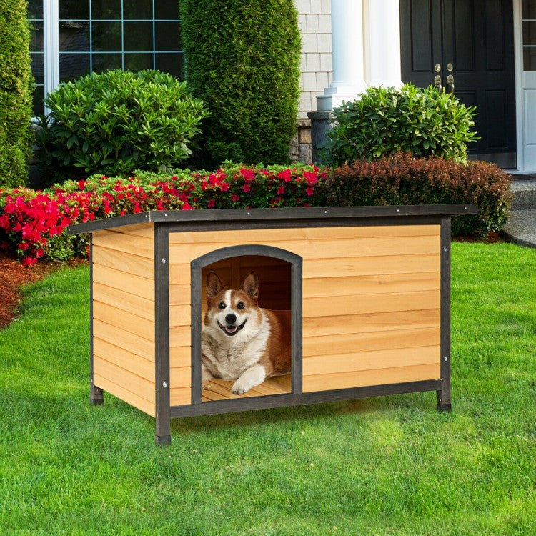 Wood Extreme Weather Resistant Pet Log Cabin- Medium or Large- Model #65407918