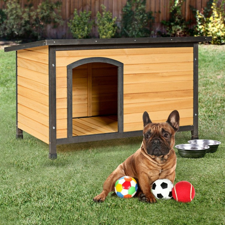 Wood Extreme Weather Resistant Pet Log Cabin- Medium or Large- Model #65407918