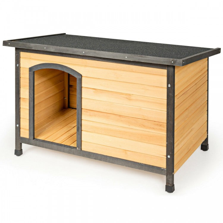 Wood Extreme Weather Resistant Pet Log Cabin- Medium or Large- Model #65407918
