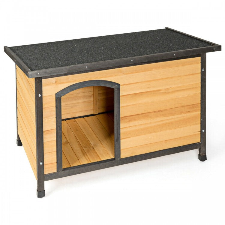 Wood Extreme Weather Resistant Pet Log Cabin- Medium or Large- Model #65407918