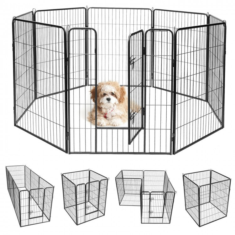 8 Metal Panel Heavy Duty Steel Pet Playpen Dog Fence with Door- Model #56274098
