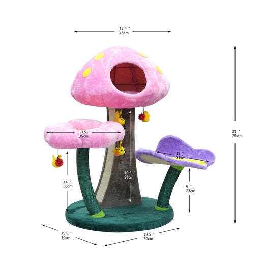 Catry Wonderland Mushroom Cat Tree- Model CT200436