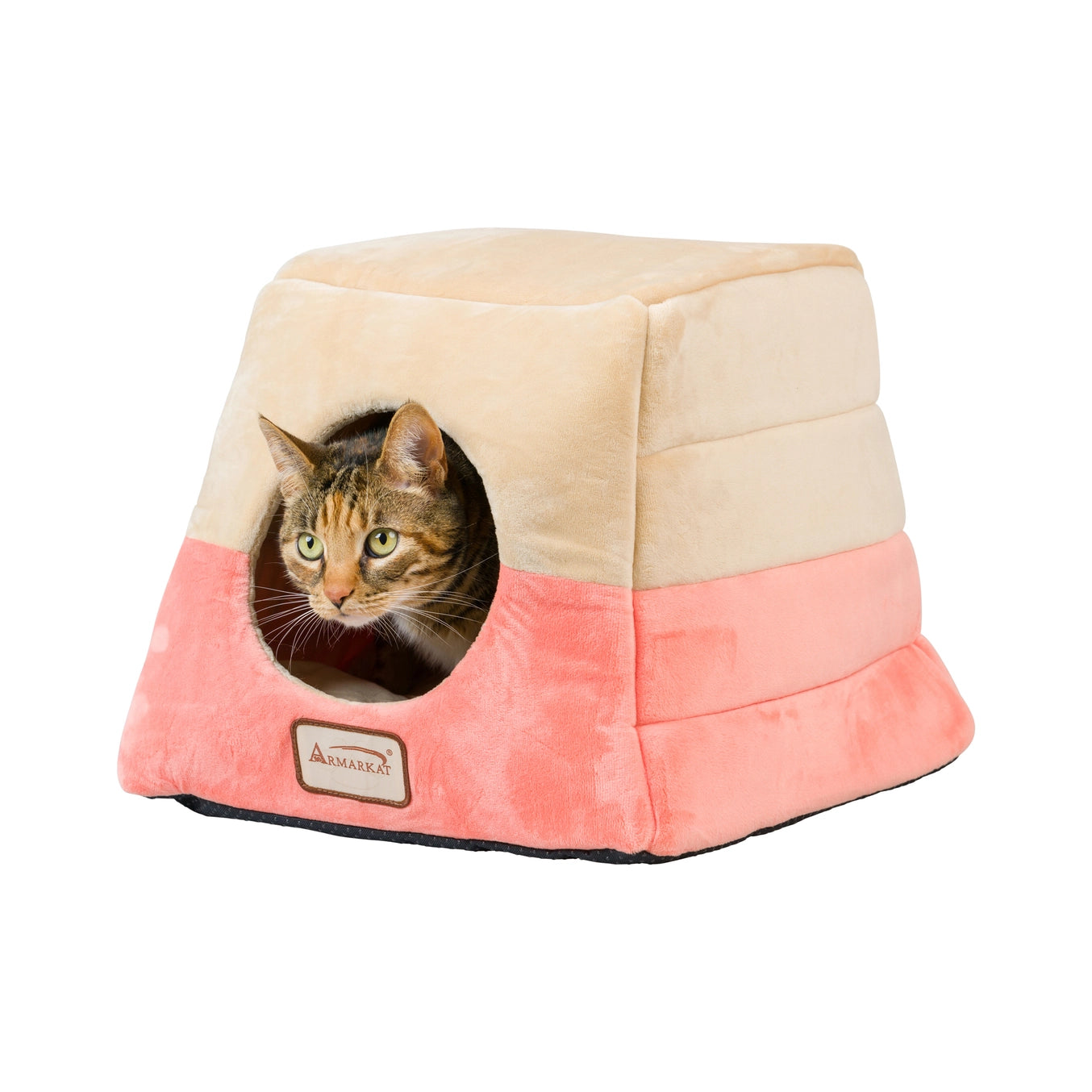 2-in-1 Cat Bed Cave Shape and Cuddle Pet Bed- Model C07