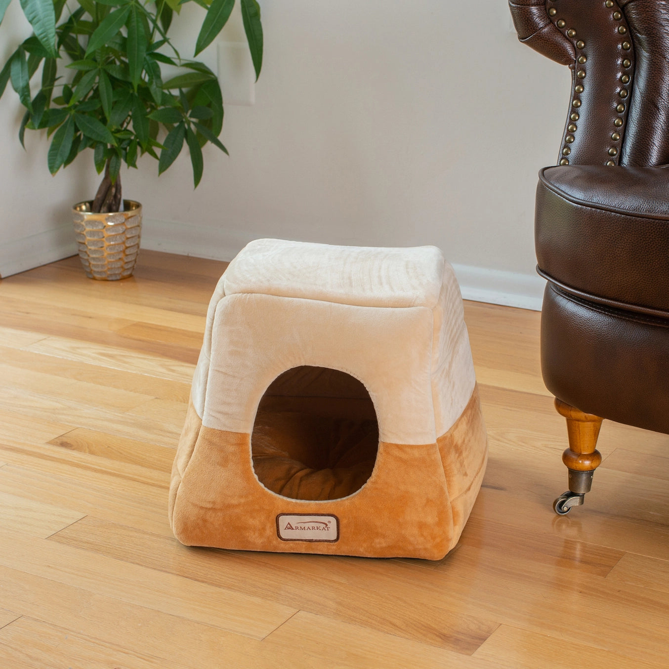 2-in-1 Cat Bed Cave Shape and Cuddle Pet Bed- Model C07
