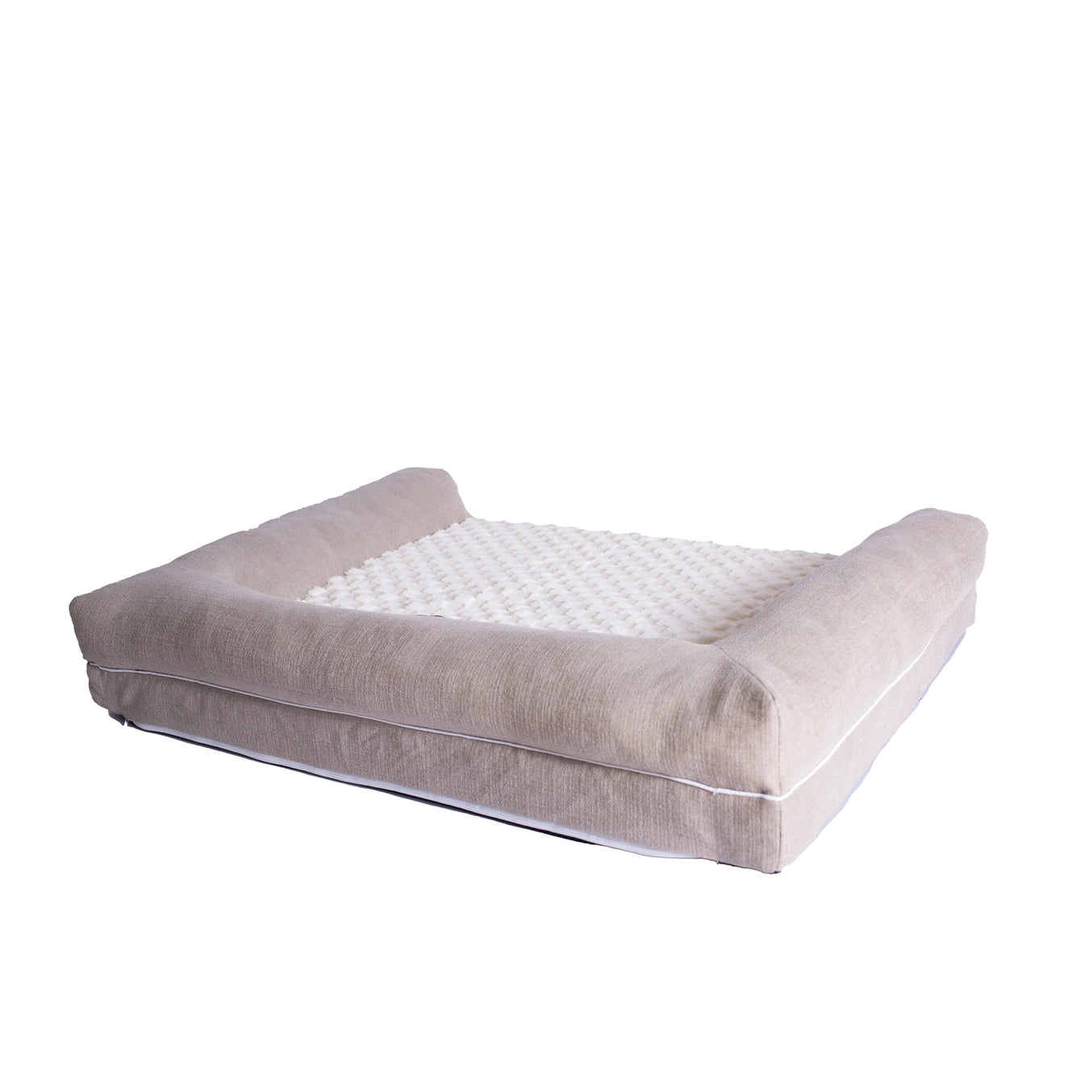 Memory Foam Medium Bolstered Pet Bed Cushion With Handle- Model D07B