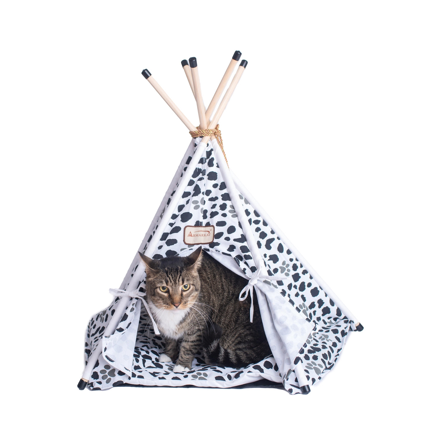 Pet Tent/Teepee Style Cat Bed With Durable Fabric- Model C46