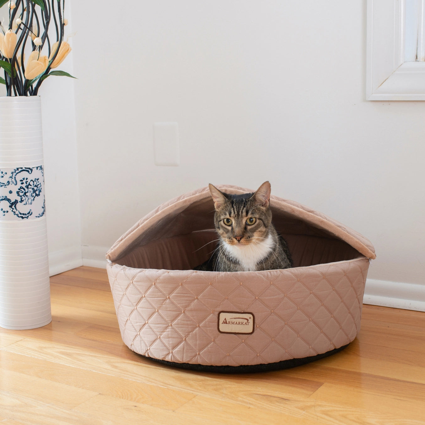 Cuddle Cave Waterproof Cat Bed with Detachable Zipper Top- Model C33HFS