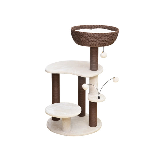 Quartz Natural Aesthetic, Handwoven Cat Tree- Model PP210341