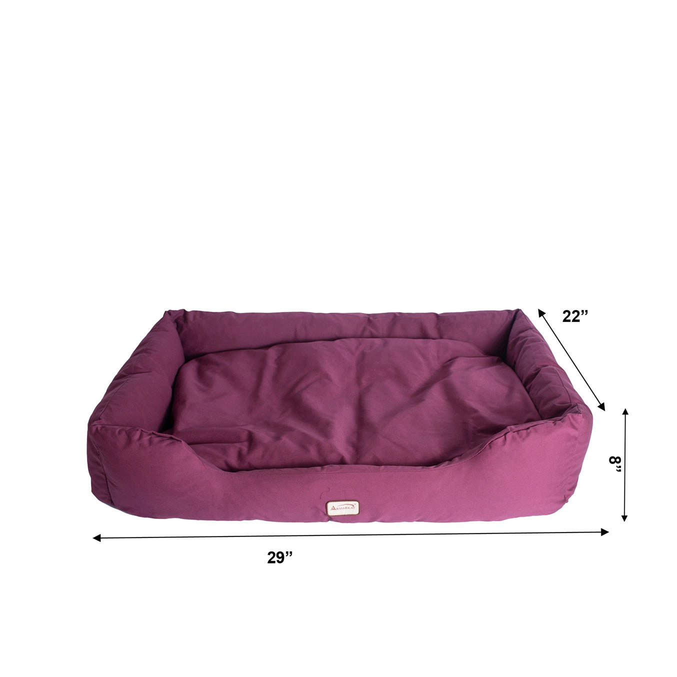 Burgundy Bolstered Dog Bed- Medium- Model D01FJH