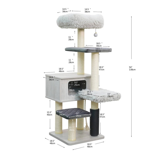 Kasio 6-Level Modern and Minimalistic Cat Tree- Model CT230999G