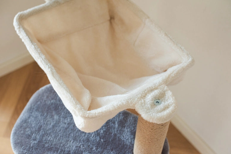 Oak 3-Level Cat Tree with Hammock, Perch, and Toy- Model CT210197