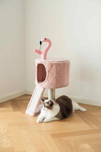 Catry Flamingo Cat Tree with Scratching Ramp- Model CT210540