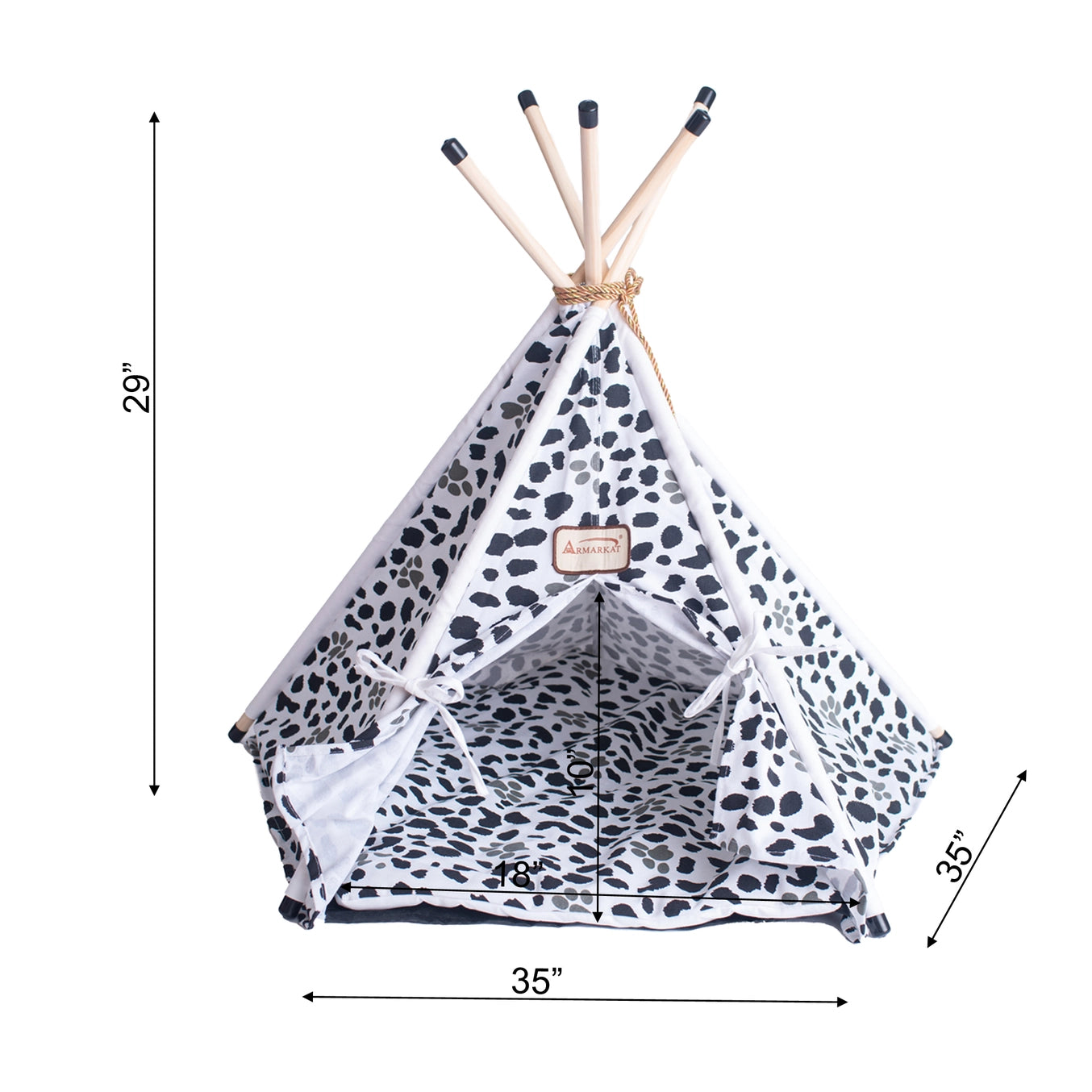 Pet Tent/Teepee Style Cat Bed With Durable Fabric- Model C46