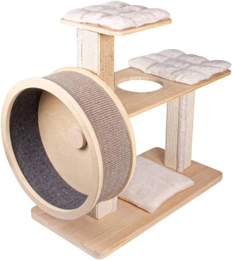 Spin Kitty Cat Tree with Built-in Wheel- Model CATF61