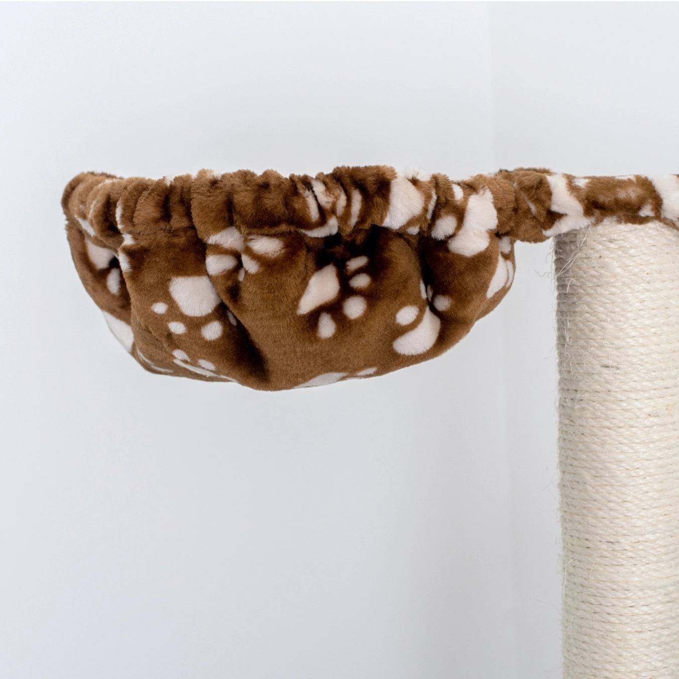 78" Real Wood Beige & Grey Classic Cat Tree Scratcher- Includes Hammock, Playhouse & Perches- Model #A7802