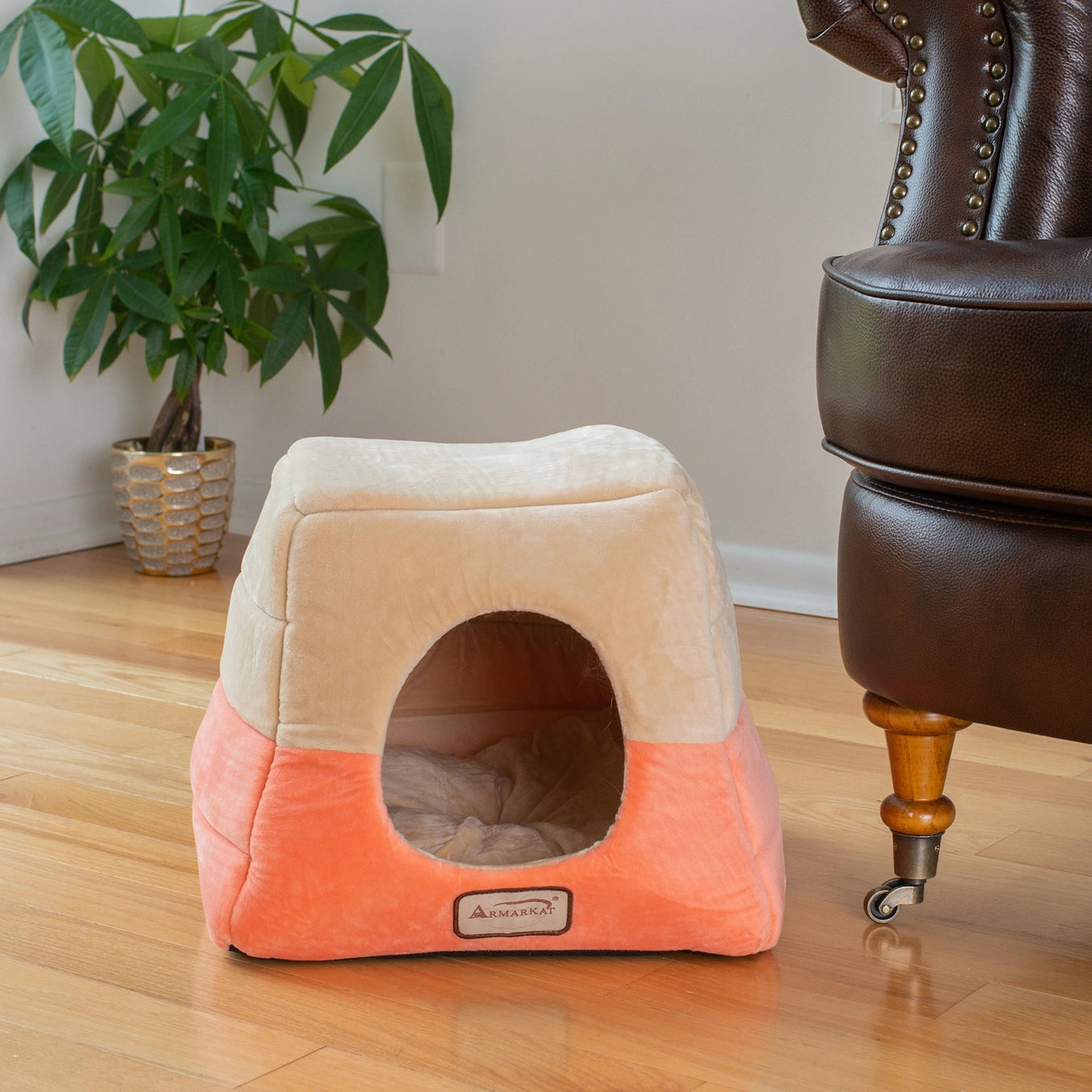 2-in-1 Cat Bed Cave Shape and Cuddle Pet Bed- Model C07