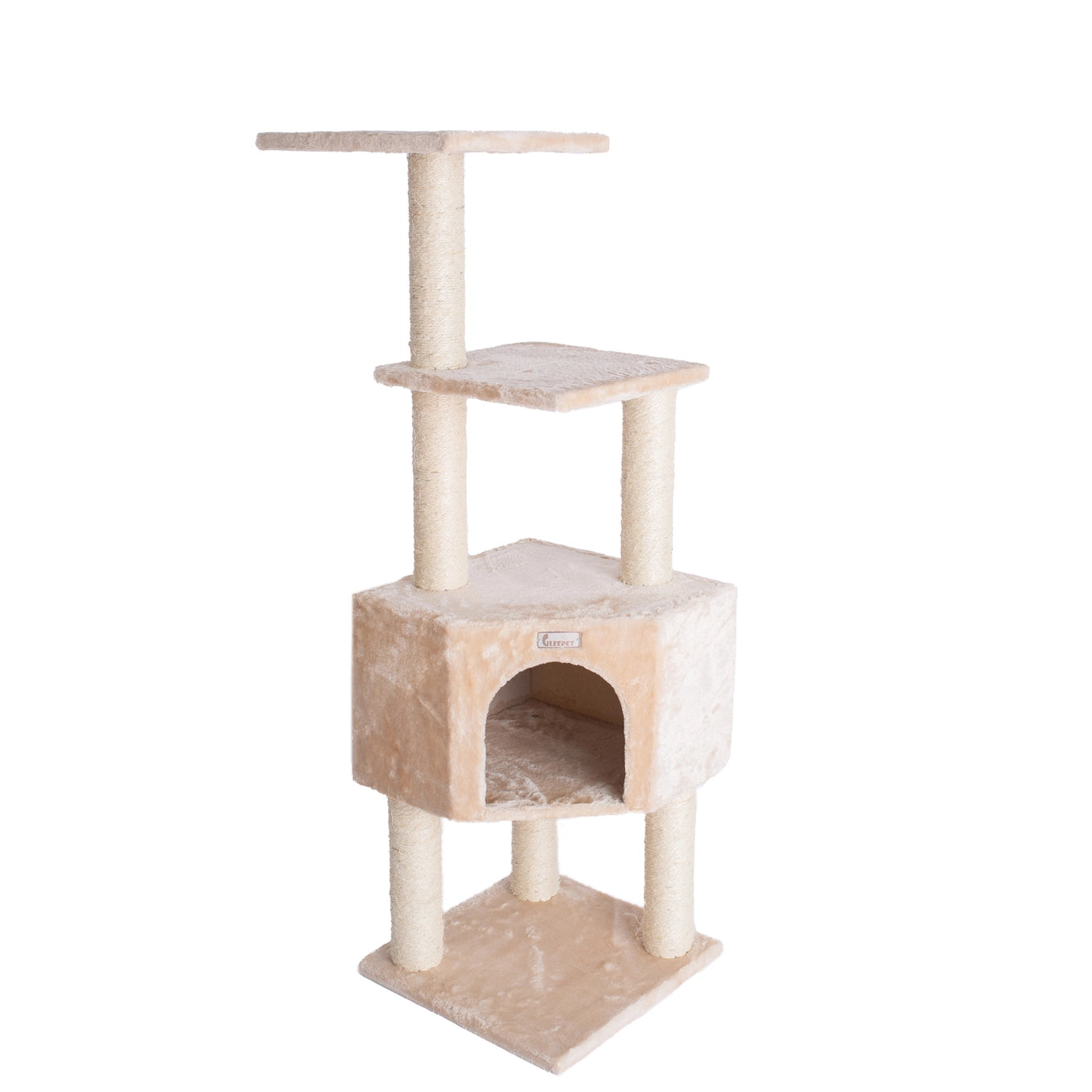 48" Real Wood Beige Cat Tree Cat Perches Scratcher- Model #78480321