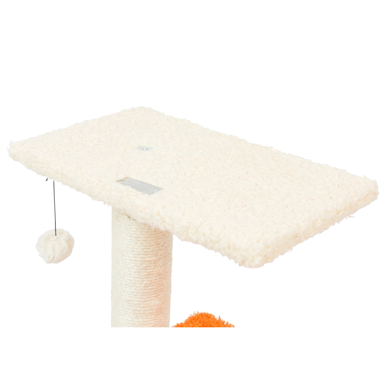 Beige Two Level Platform Scratcher With Sisal Carpet Ramp-Model X2101