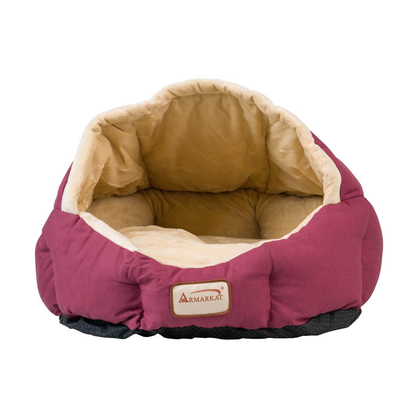 Burgundy Ivory Cat Small Pet Bed- Model C08HJH