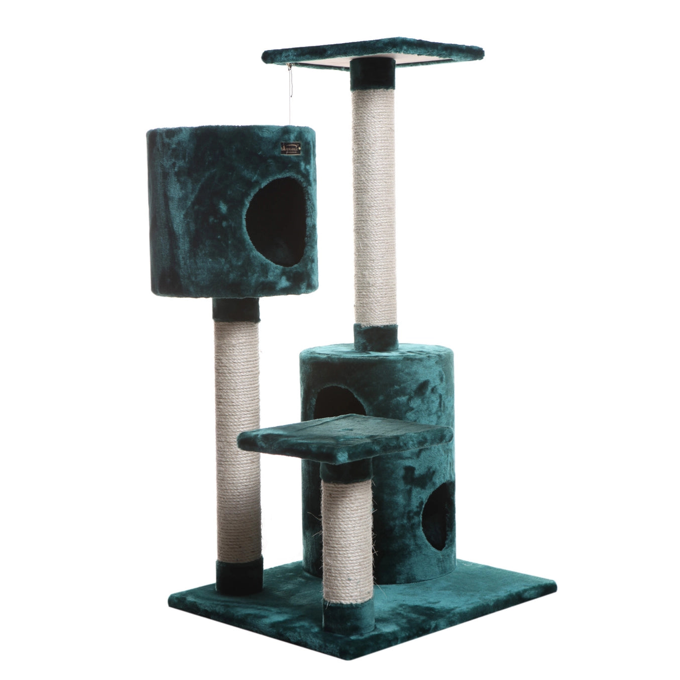 Green 43" Real Woood Cat Tree House With 2 Private Condos - Model A4301