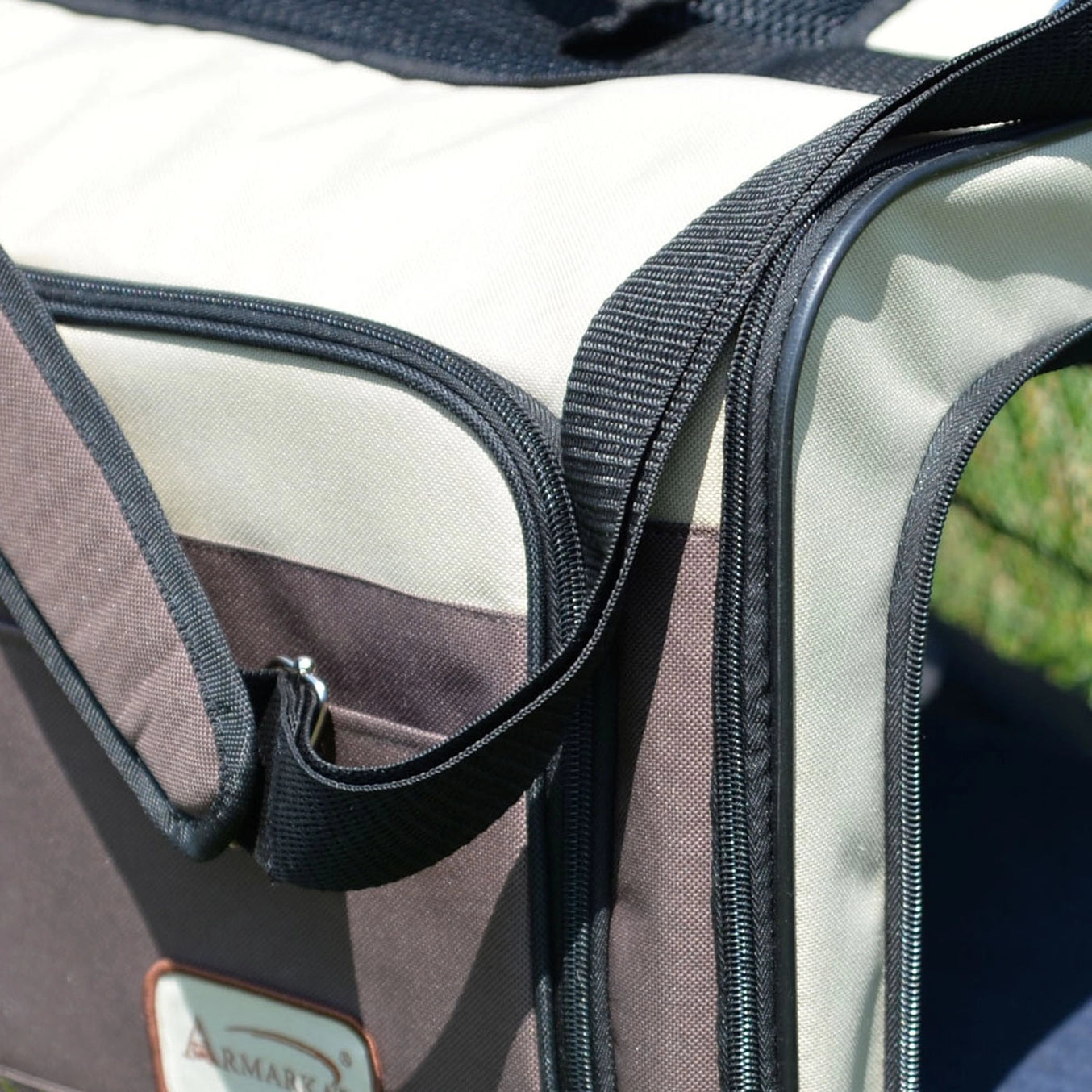 Beige & Brown Airline Approved Pet Carrier Soft Sided Pet Carrier - Model PC102R