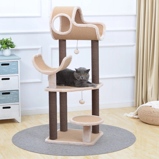 Camel Complex Cat Tree - 5 Level Beige Tower- Model CT18382