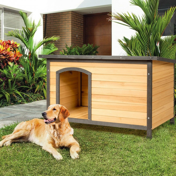 Wood Extreme Weather Resistant Pet Log Cabin- Medium or Large- Model #65407918