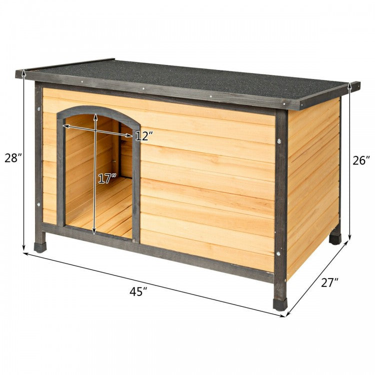 Wood Extreme Weather Resistant Pet Log Cabin- Medium or Large- Model #65407918