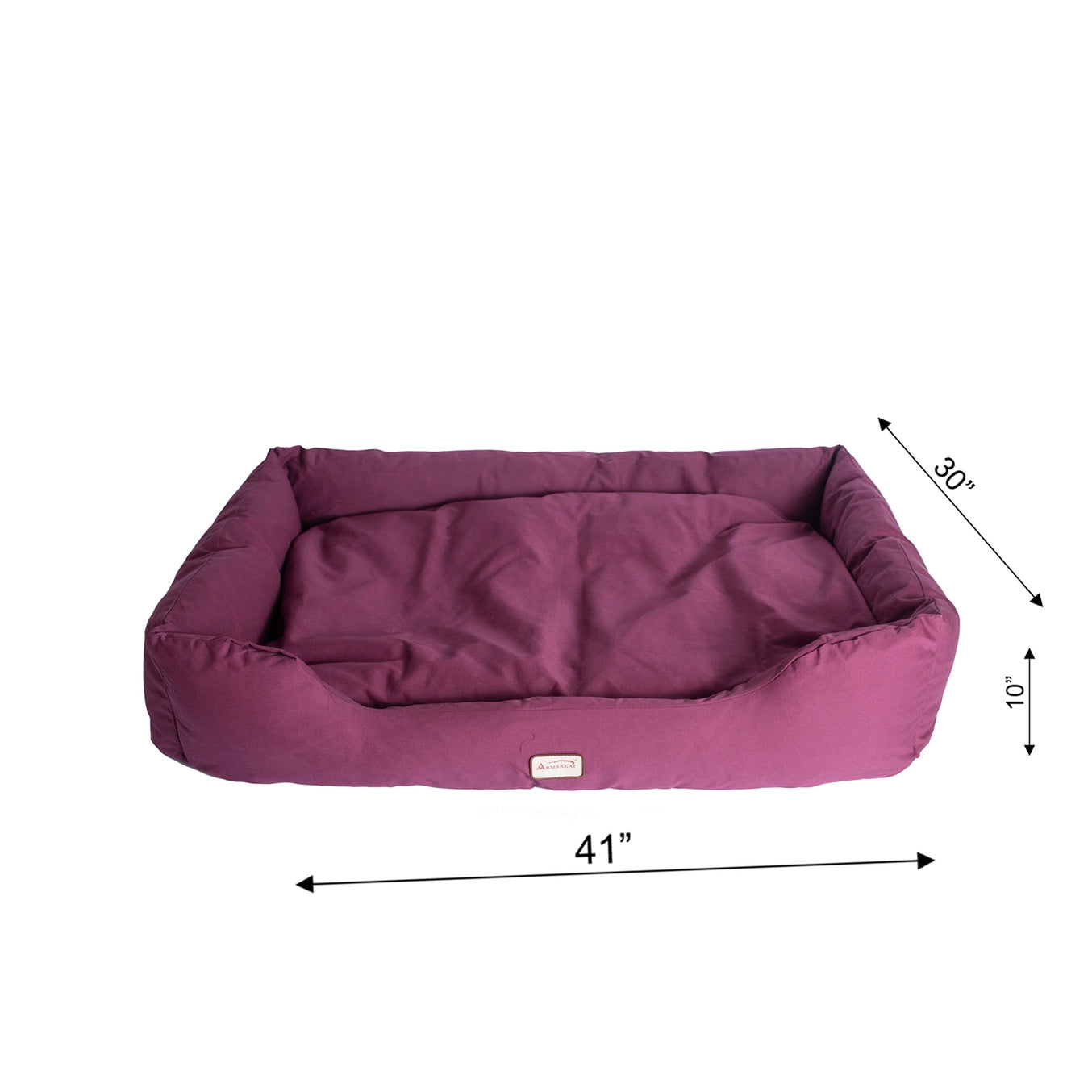 Burgundy Bolstered Dog Bed- Medium- Model D01FJH