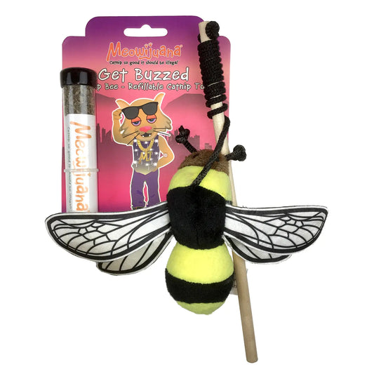 Get Buzzed Refillable Bee Catnip Cat Toy- Model #714929800268