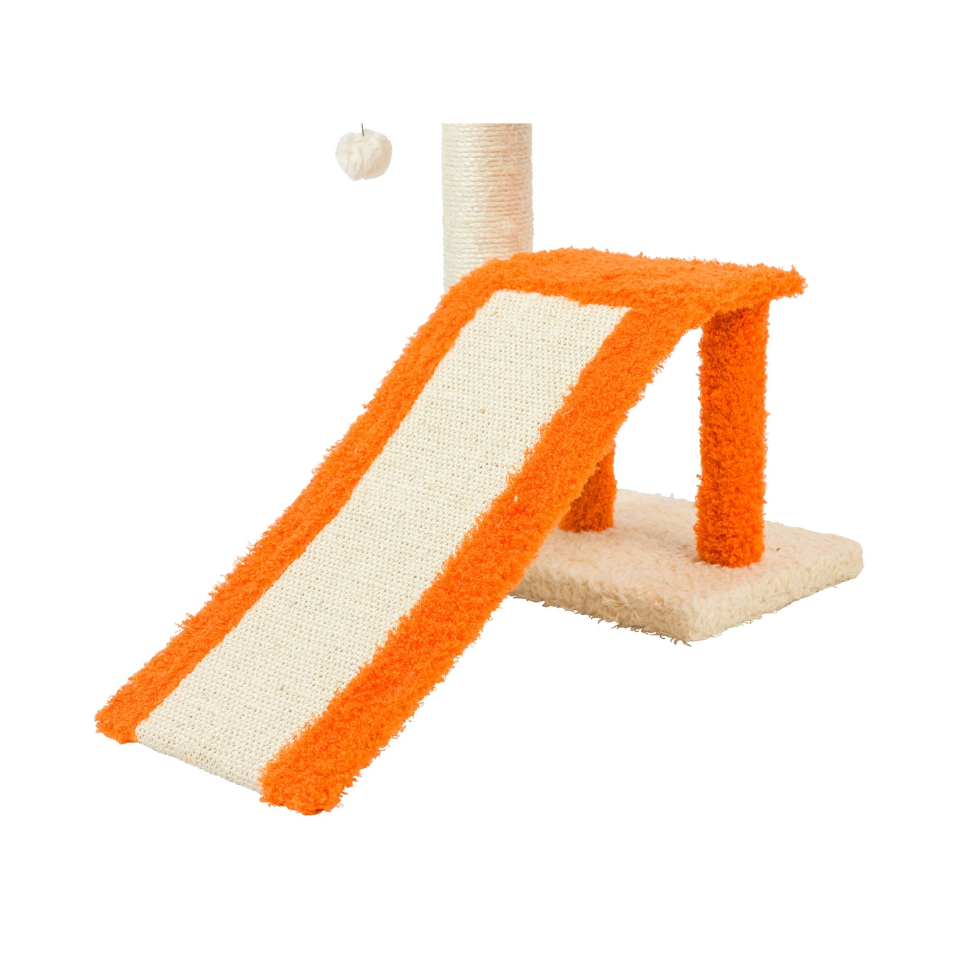 Beige Two Level Platform Scratcher With Sisal Carpet Ramp-Model X2101
