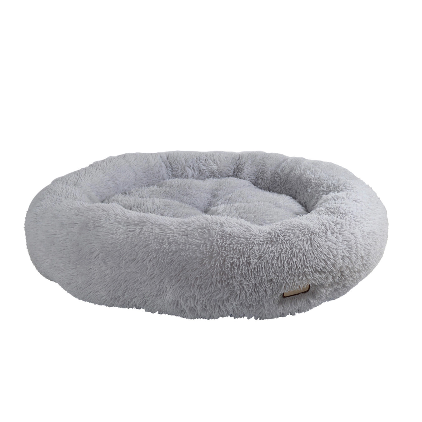 Extra Large Light Grey Fluffy Round Cat Bed- Model C71NHS