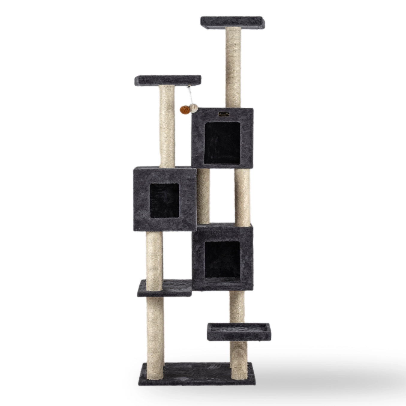 81" Real Wood Grey Classic Cat Tree Scratcher- Includes 8 Levels- Model #B8104