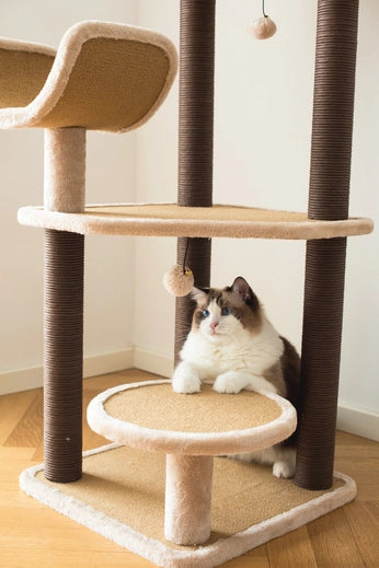 Camel Complex Cat Tree - 5 Level Beige Tower- Model CT18382
