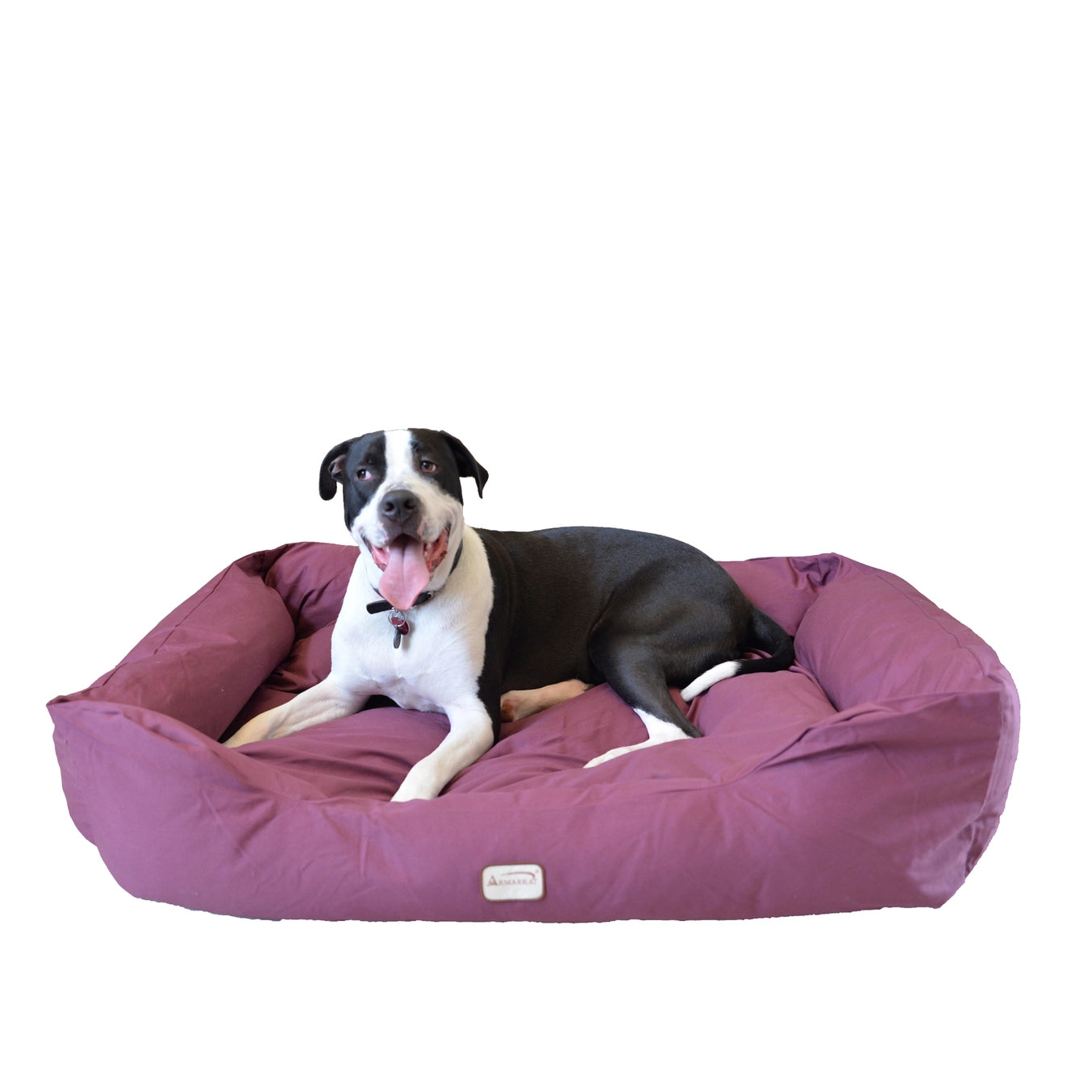 Burgundy Bolstered Dog Bed- Medium- Model D01FJH