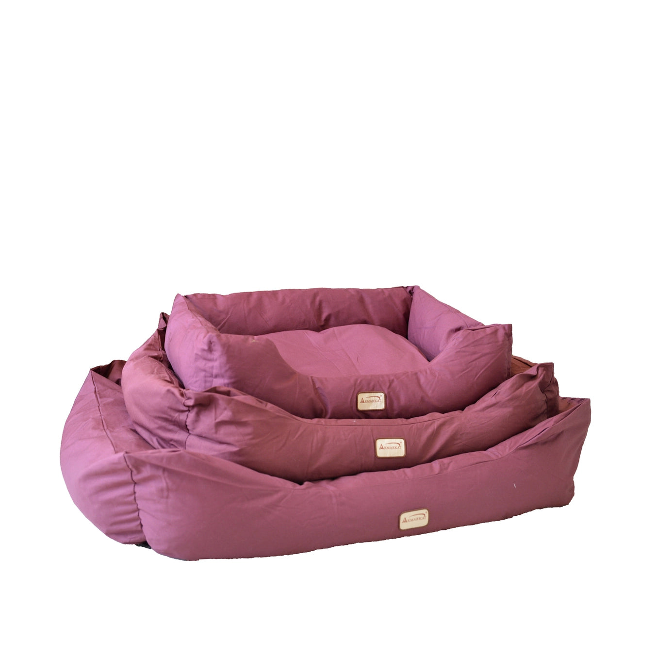 Burgundy Bolstered Dog Bed- Medium- Model D01FJH