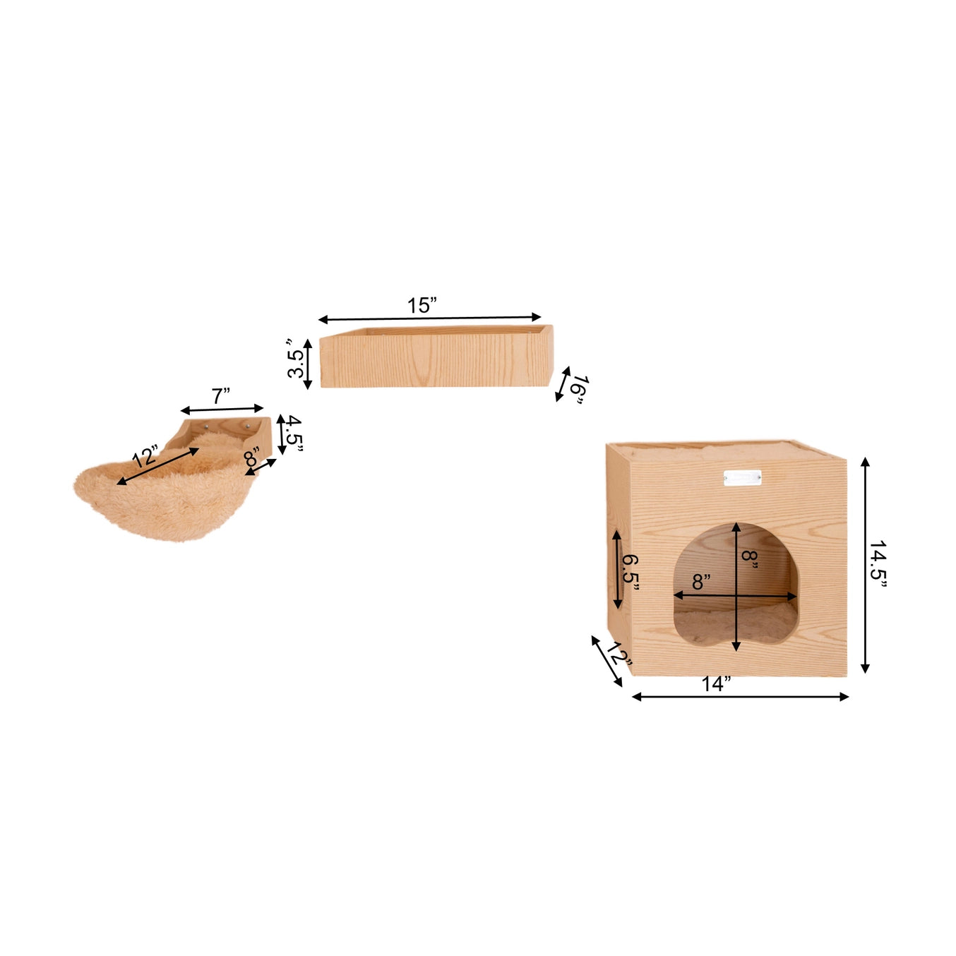 Wall Series: Tree Condo, Perch and Soft Perch- Model #W1907B