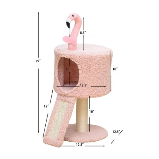 Catry Flamingo Cat Tree with Scratching Ramp- Model CT210540