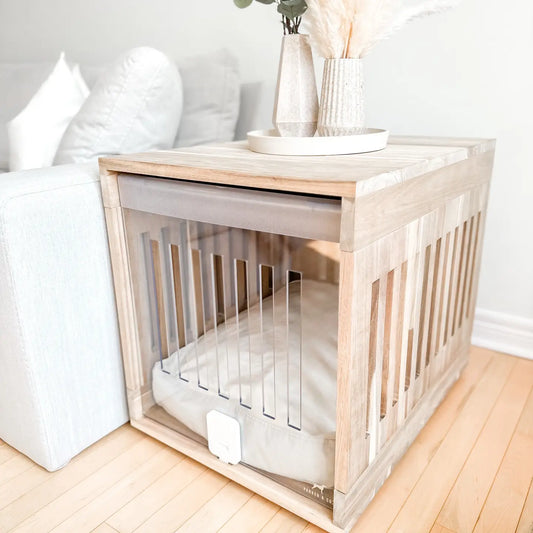 XS Wooden Dog Bed Crate- Includes Dog Mattress - Model #8997