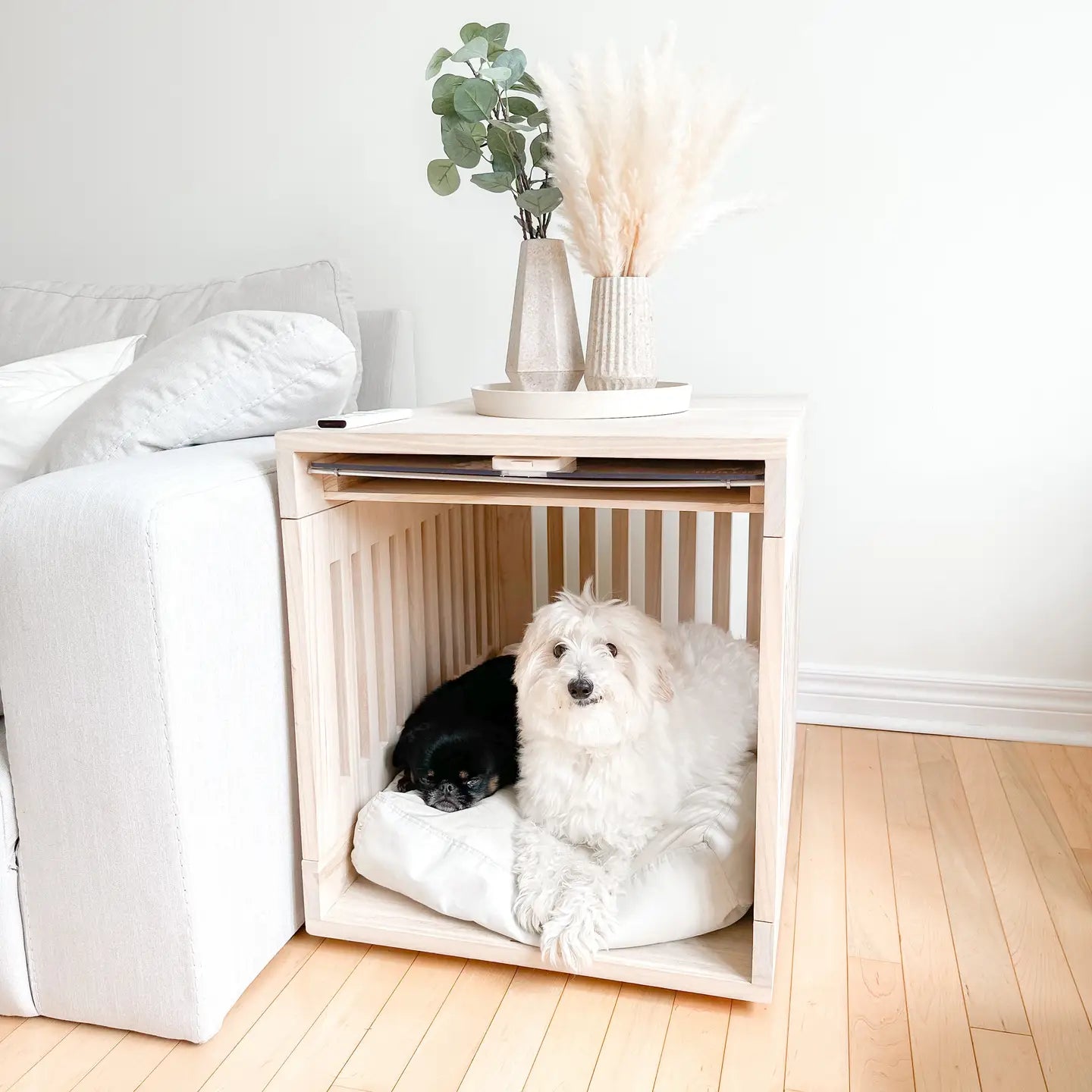XS Wooden Dog Bed Crate- Includes Dog Mattress - Model #8997