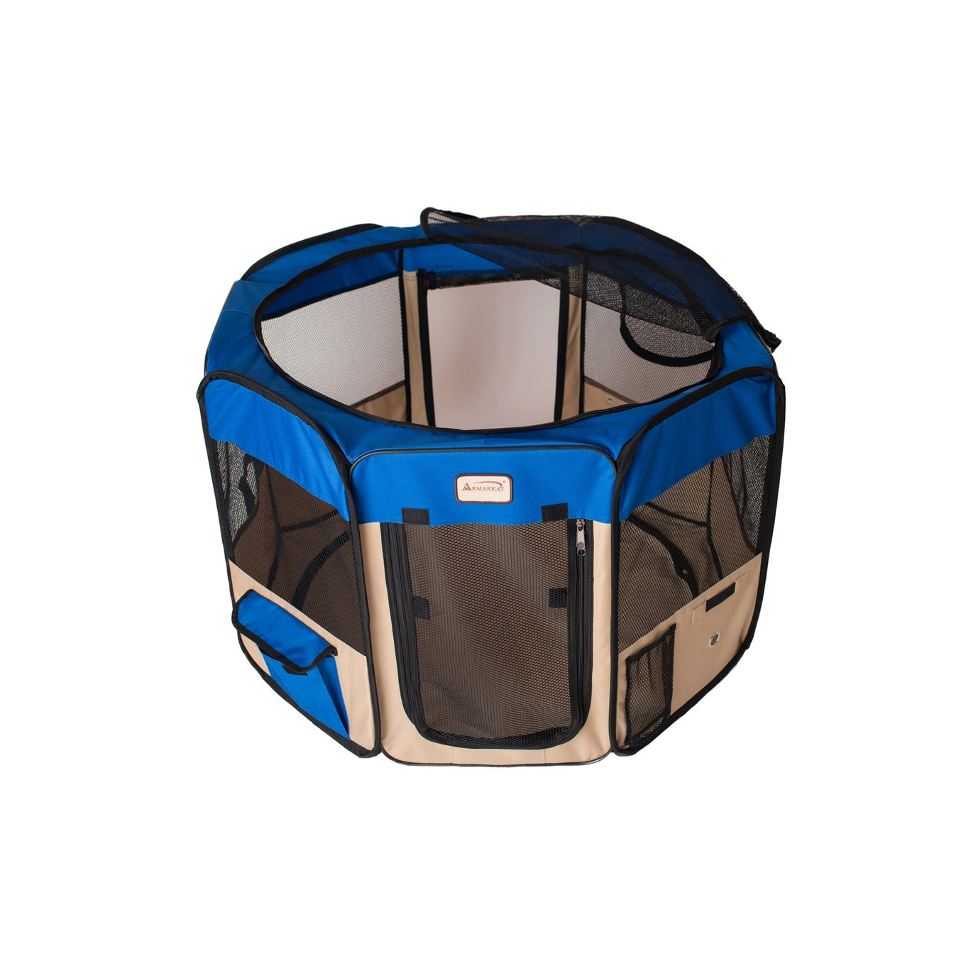 XL Blue & Beige Portable Pet Playpen & Bag Combo - Model PP001B