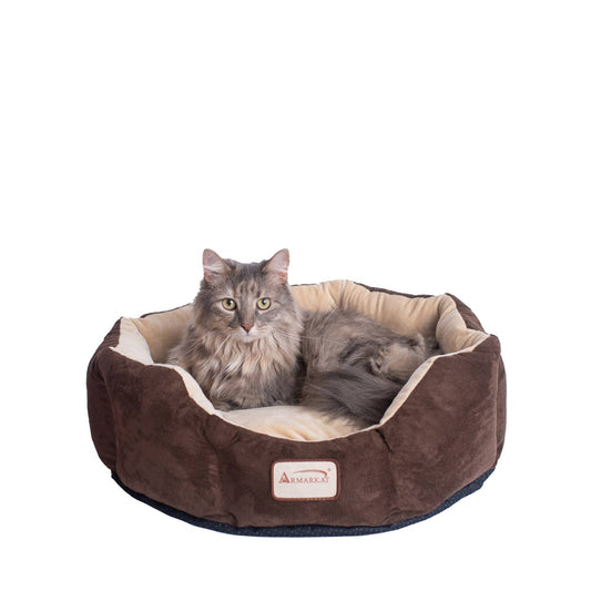 Cozy Mocha Beige Pet Bed For Cats & Small Dogs- Model C01HKF