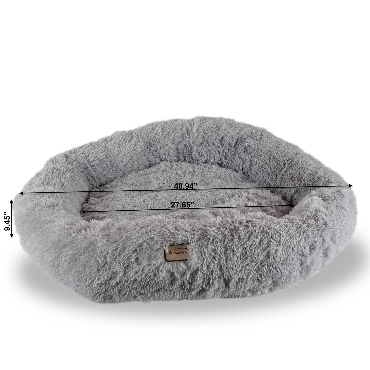 Grey Fluffy Extra Large Round Cat Bed - Model C71NHS