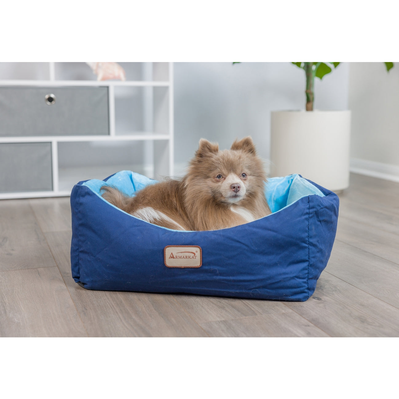 Navy Sky Blue Cat Bed Small Pet Bed- Model C09