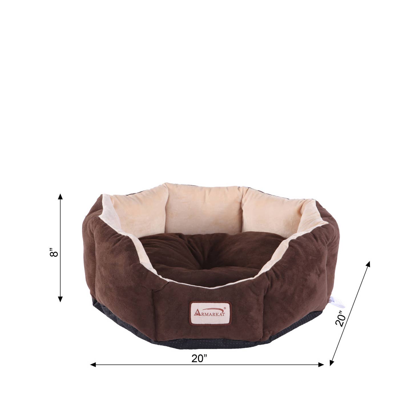 Cozy Mocha Beige Pet Bed For Cats & Small Dogs- Model C01HKF